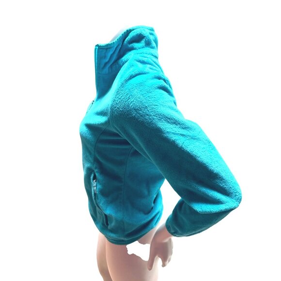 Columbia Juniors Womens Fleece Jacket Size S Full Zip Turquoise - Picture 2 of 9